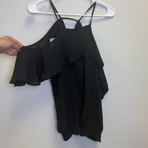 Daytrip Black Asymmetrical Top